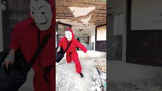 Money Heist Parkour Vs Police  20 bubblesgangz bubblesmotion moneyheist parkour police [upl. by Ettelocin]