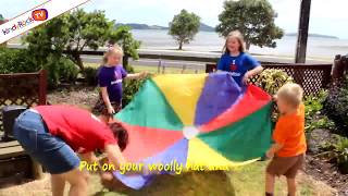 Toddler exercise video Parachute song Windy Day [upl. by Amhsirak]