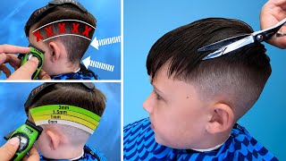 Boys Haircut Tutorial  Step by Step Easy Fade Method [upl. by Nylsirk]