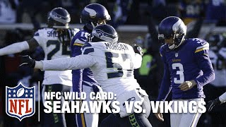 Not Even Close Blair Walsh Misses GameWinning FG  Seahawks vs Vikings  NFL [upl. by Nylsaj732]