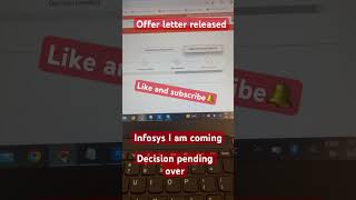 Infosys offer letter  infosys decision pending infosys hiring offerletter career youtube [upl. by Eicam291]