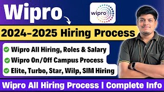 🔥 Wipro 2023 2024 2025 OffOn Campus Hiring Process Wipro Elite Wilp Star Turbo Process [upl. by Klinger]