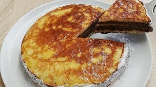 GÂTEAU PANCAKE AU CHOCOLAT ÉCONOMIQUE ET FACILE CUISINE RAPIDE [upl. by Cardie]