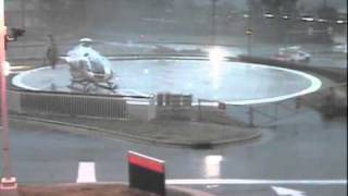 Tornado Hits ED Helipad at WakeMed Raleigh NC [upl. by Normac]