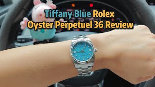 Tiffany Blue Rolex Oyster Perpetuel 36 Review By Steven [upl. by Cinelli]