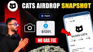 Cats Airdrop Criteria Revealed  SEAON 1 SNAPSHOT  Cats Airdrop Listing Date  NO GAS FEE [upl. by Ani616]