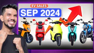 Top 10 Electric Scooters amp Bikes in September 2024  Ev sales report ⚡ [upl. by Ahsenauj]