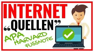 Internetquellen zitieren  Webseiten richtig angeben APA Harvard Deutsche Zitierweise [upl. by Niloc]