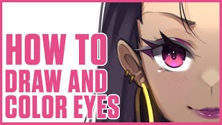 TUTORIAL How to DRAW Anime Eyes [upl. by Novy]