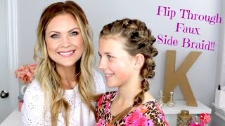 Flip Through Faux Side Braid [upl. by Kiryt]