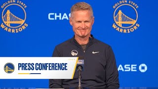 Steve Kerr Comments After Warriors Preseason Finale  Oct 20 2023 [upl. by Ellenyl]