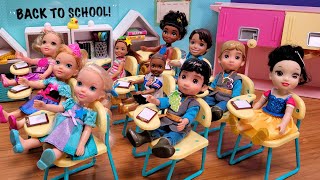 Back to school 2024  Elsa amp Anna toddlers  first day  Barbie dolls  singing  fun [upl. by Marven]