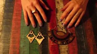 ASMR  Bijoux en bois et carte  Chuchotements  Relaxation [upl. by Eillah]