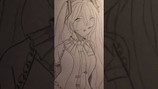 I drew Miku in my style art fypシ゚viral miku fanart drawing anime viral fyp cute [upl. by Eatnohs683]