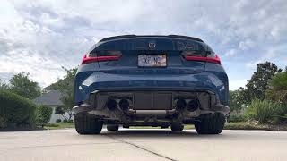 2023 G80 M3 Comp xDrive  Valvetronic Equal Length Catback Exhaust  Sport Revs [upl. by Eirroc802]