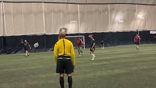 SSL men’s indoor soccer 2024 MonTues cup Div 1 Workhaus fc 30 win vs Monarch greens From April 1 [upl. by Anhoj254]