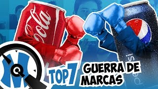 Top 7 Guerras de Marcas  Coca Cola vs Pepsi  QminutosQ S02E11 [upl. by Yanal584]