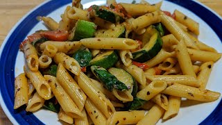 Zucchini pasta  Torai pasta  Ghiya pasta recipe  Quick zucchini amp cherry tomatoes pasta  Ep 239 [upl. by Garber77]