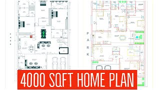 Punjab Home Plan 4000 Sqft  Plan according to Vastu  Two options for same plan  Luxury House plan [upl. by Yelrihs387]