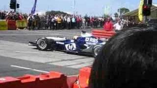 Williams F1 BMW V10 engine sound Burnout Melbourne 2005 [upl. by Thurston]