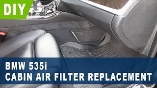 BMW 535i Cabin Air Filter Replacement  2011 2012 2013 2014 2015 2016 [upl. by Trakas]