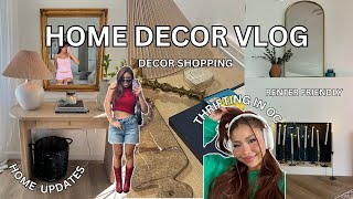 HOME VLOGTHRIFTING DECORATING RENTER FRIENDLY DIY AND LIVING ROOM TOUR [upl. by Nnyleahs]