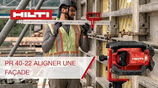 Alignement vertical dune façade avec le laser rotatif Hilti PR 4022 [upl. by Alesram126]