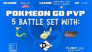 Pokémon GO PvP  Sunshine Cup Great League 5 Rounds Serperior  Dunsparce  Clodsire [upl. by Skipper]