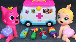 18 Minutes Satisfying Unboxing Pinkfong Doctor First Aid Toys Ambulance ASMR  Fun Toys Unboxing [upl. by Ozne]