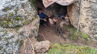 Construction of an engineering hut in the area of ​​an abandoned nest of a wild animal  hut  wild [upl. by Anev]