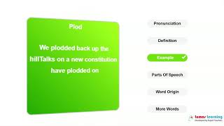 PLOD  Definition pronunciation grammar meaning  Practice grade 7 vocabulary [upl. by Morry558]