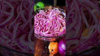 Pickled Red Onions Como Curtir la Cebolla Roja Hacer Cebolla Curtida [upl. by Ginevra664]