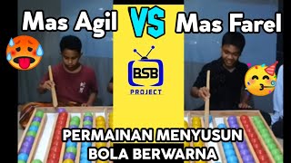 Kak Farel Vs Kak Agil Permainan Seru Menyusun Bola Berwarna Part 2 [upl. by Hoes]