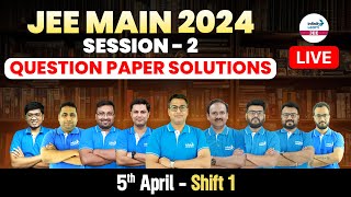 🔴JEE Main 2024 Paper Solutions  JEE Mains 5 April Shift 1 Question Paper 2024 amp Expected Cutoff [upl. by Tra]