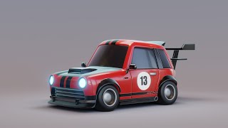 Blender Modeling Timelapse Creating Stylized Car II [upl. by Egamlat120]