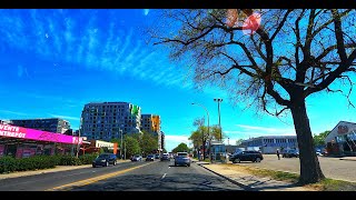 Driving in Montreal  Rue Jean Talon Montreal Canada [upl. by Adriell749]