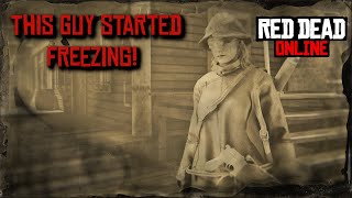 Read Dead Online  This Player Starts FREEZING After He Realized He Stood No Chance [upl. by Nichy850]