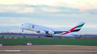 Emirates A380 Takeoff  Emirates Airline [upl. by Tipton517]