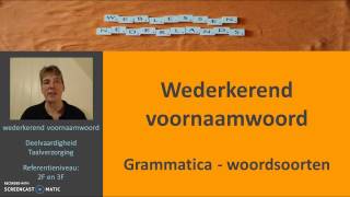 Wederkerend voornaamwoord Grammatica woordsoorten [upl. by Kamerman996]