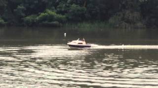 RC Hirobo BOAT STR23ccr Cabin Cruiser Graupner Jet unit 5 [upl. by Yoccm312]