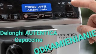 Delonghi Autentica Cappucino  Odkamienianie  Decalc process [upl. by Rame872]