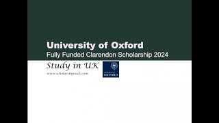 2024 Oxford Clarendon Scholarship [upl. by Adlih]