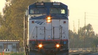 Amtrak amp Metrolink Trains FEATURING DASH 8 507  Sand Canyon Ave April 2nd 2013 [upl. by Asial]