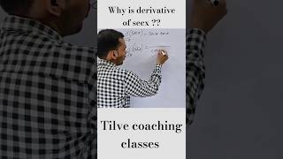 Why is derivative of secx   shorts maths ytshorts viralvideo trending calculus [upl. by Aramal571]