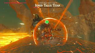 The Legend of Zelda Breath of the Wild Boss 11  Igneo Talus Titan [upl. by Altheta438]