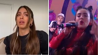 La reacción de Tini Stoessel al escuchar la versión de su hit “Fresa” cantada por Ángela Leiva [upl. by Ahseenyt]