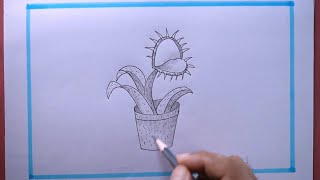 how to draw easy Venus FlytrapVenus Flytrap drawing easy [upl. by Negroj782]