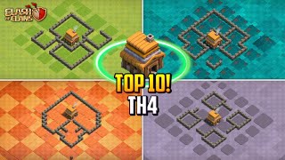 BEST Town Hall 4 TH4 FarmingWarTrophyPushing Base Layout  Copy Link 2024  Clash of Clans [upl. by Swenson]