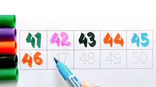 41 To 50 Number  123 numbers for kids  Counting numbers  1 to 100 numbers for kg  Eager Kids [upl. by Hsevahb]