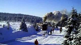 Brockenbahn am Goetheweg im Winter [upl. by Aland699]